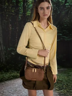 Azure Woven Crossbody Bag