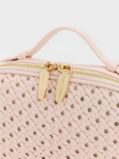 Azure Woven Crossbody Bag