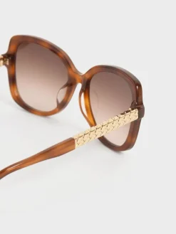 Braided Temple Butterfly Sunglasses