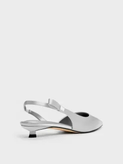 Brantley Bow Slingback Kitten Heels