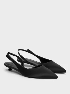 Brantley Bow Slingback Kitten Heels