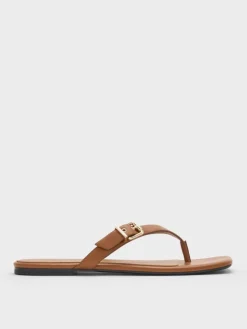 Buckled Thong Sandals