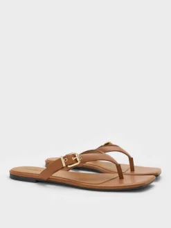 Buckled Thong Sandals