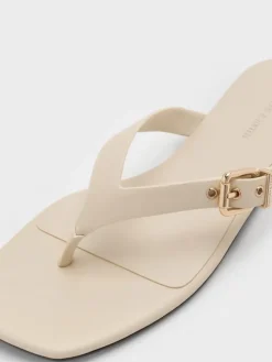 Buckled Thong Sandals
