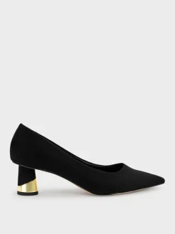 Cammie Faux Suede Metallic-Heel Pumps