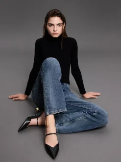 Cammie Metallic-Heel Mules
