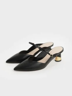 Cammie Metallic-Heel Mules