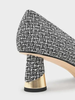 Cammie Tweed Metallic-Heel Pumps
