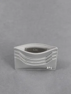 Carli Metallic Leather Multi-Slot Card Holder