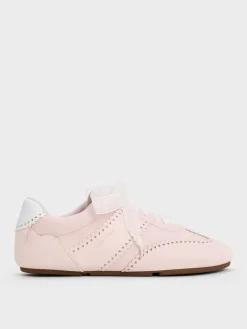 Cece Heart-Motif Sheer-Lace Sneakers