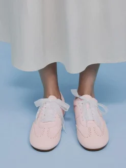 Cece Heart-Motif Sheer-Lace Sneakers