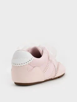 Cece Heart-Motif Sheer-Lace Sneakers