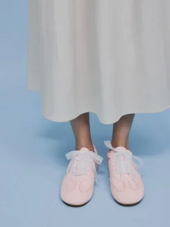 Cece Heart-Motif Sheer-Lace Sneakers