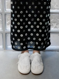 Cece Heart-Motif Sheer-Lace Sneakers