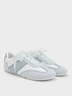 Cece Heart-Motif Sheer-Lace Sneakers
