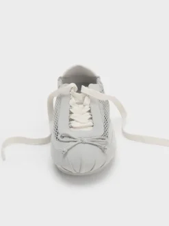 Cece Mesh Ruched Bow Ballet Sneakers