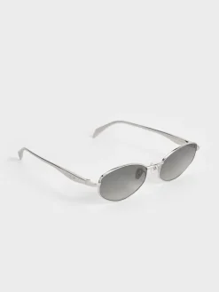 Celestia Crystal-Accent Oval Sunglasses