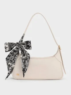 Cerese Leather Scarf-Handle Shoulder Bag