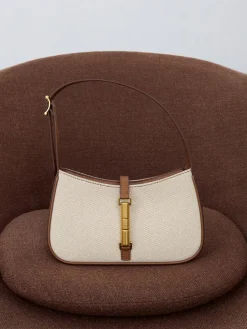 Cesia Canvas Metallic-Accent Shoulder Bag