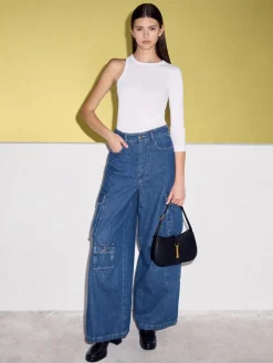 Cesia Metallic-Accent Shoulder Bag