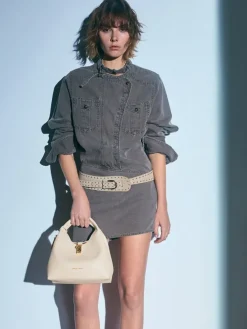 Chance Turn-Lock Bucket Bag