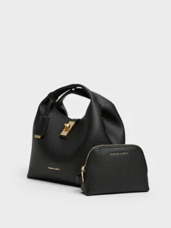 Chance Turn-Lock Bucket Bag