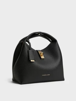 Chance Turn-Lock Bucket Bag