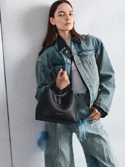 Chance Turn-Lock Bucket Bag