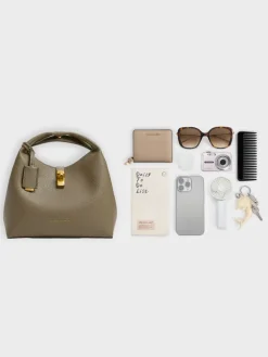 Chance Turn-Lock Bucket Bag