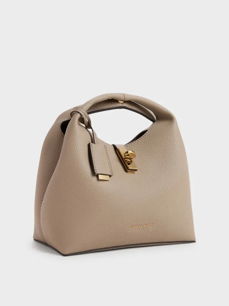 Chance Turn-Lock Bucket Bag