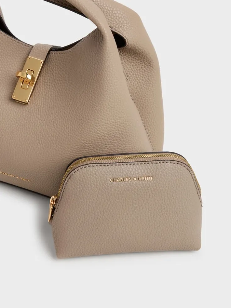 Chance Turn-Lock Bucket Bag