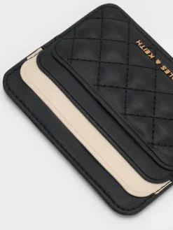 Cleo Two-Tone Quilted Card Holder