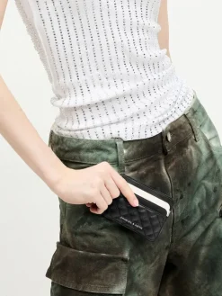 Cleo Two-Tone Quilted Card Holder