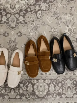 Cody Leather Ruched Loafers