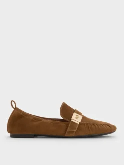 Cody Suede Ruched Loafers
