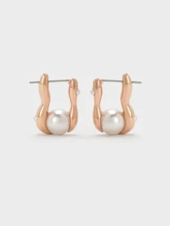 Corrine Pearl Sculptural Drop Earrings