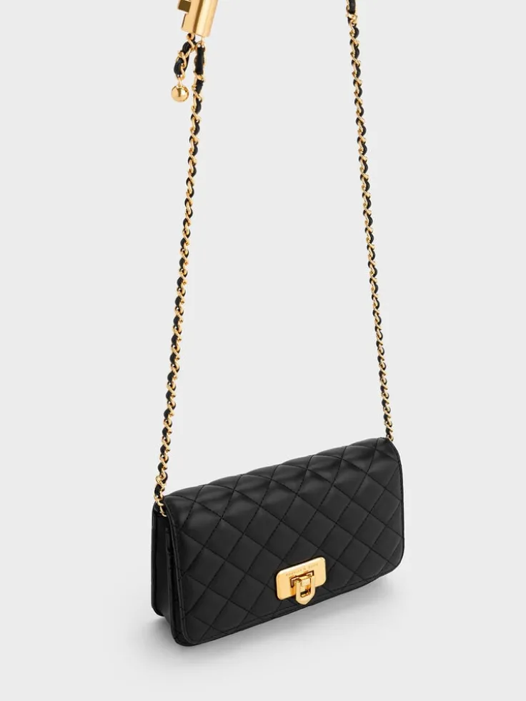 Cressida Quilted Push-Lock Clutch