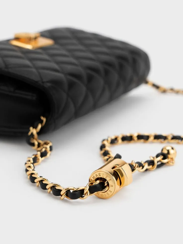 Cressida Quilted Push-Lock Clutch