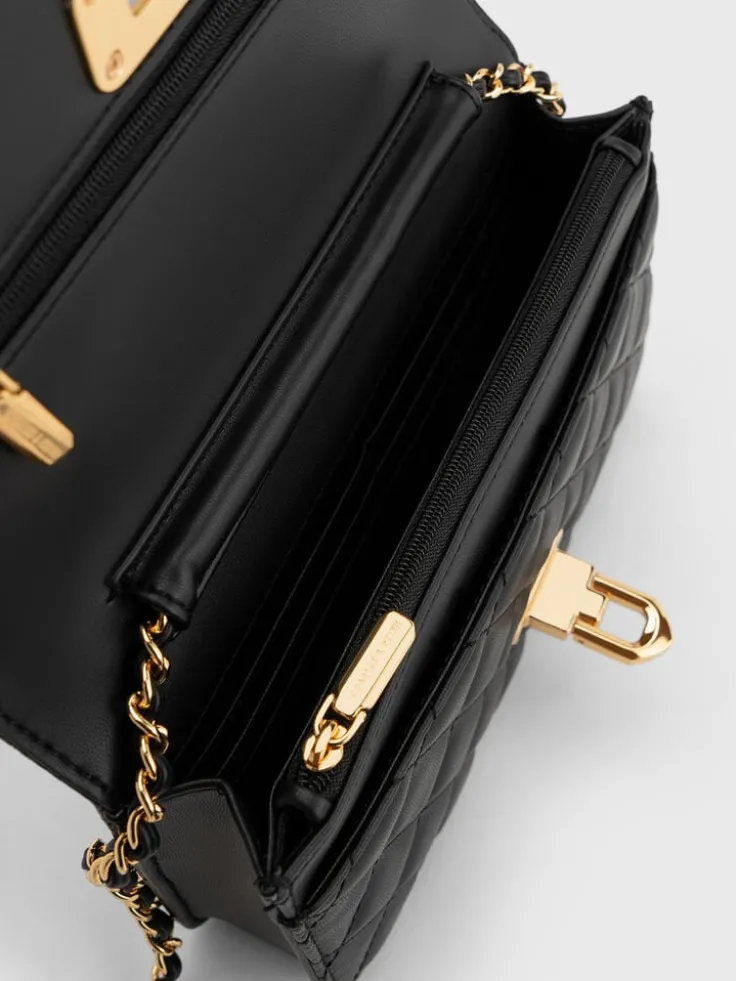 Cressida Quilted Push-Lock Clutch