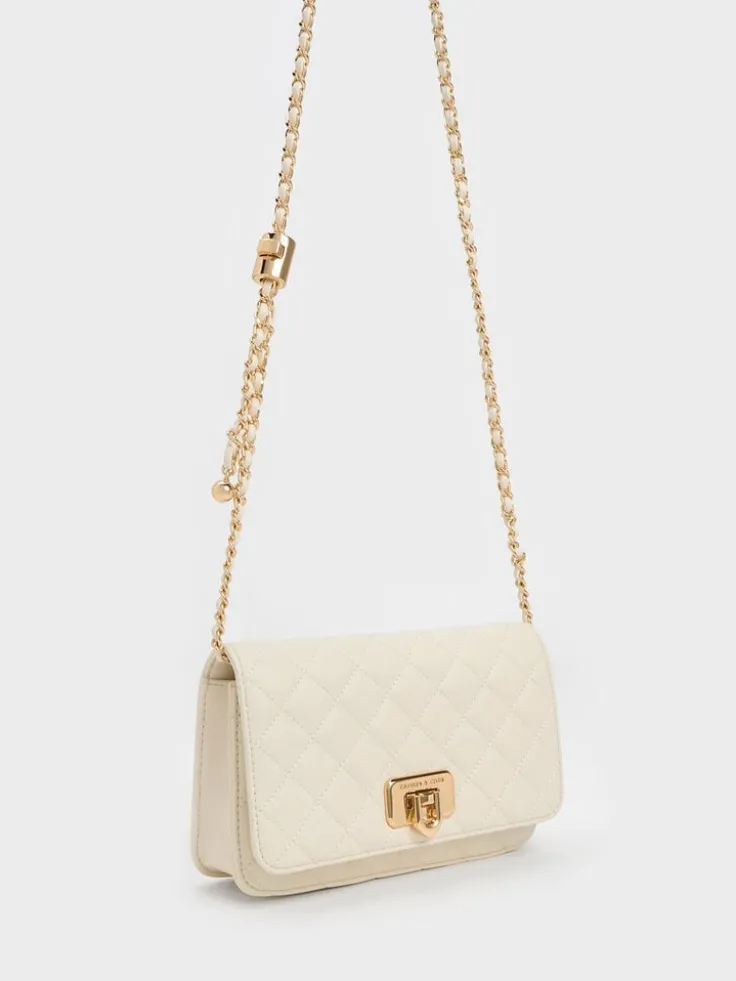 Cressida Quilted Push-Lock Clutch