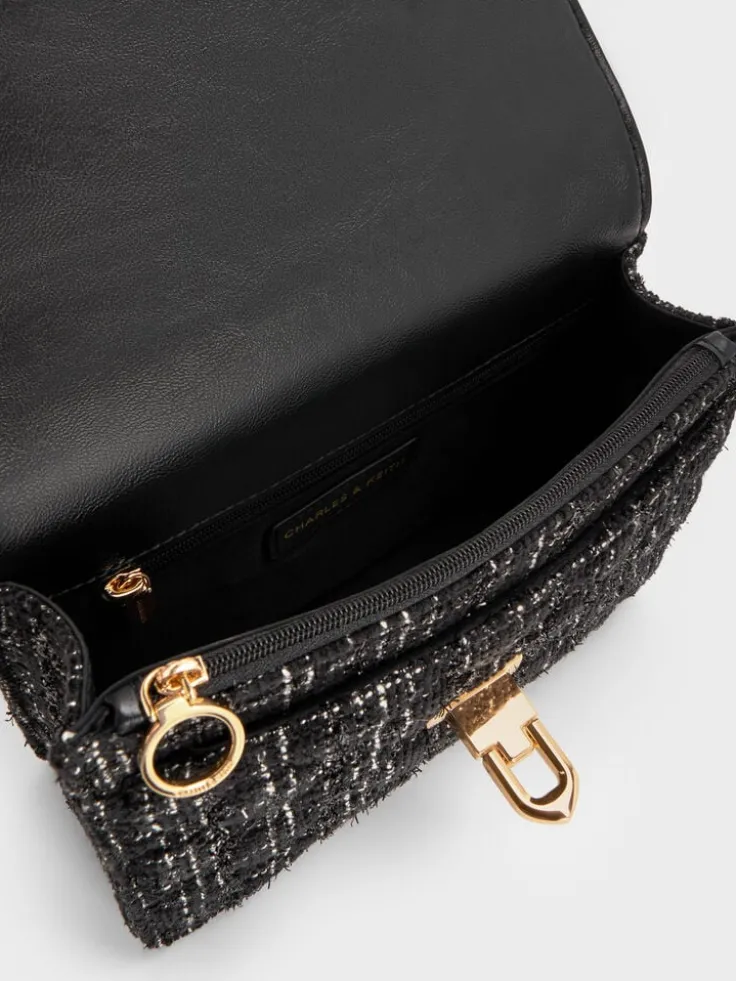 Cressida Tweed Quilted Top Handle Bag