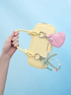 Crochet Bow Beaded Charm