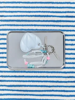 Crochet Bow Beaded Charm