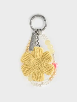 Crochet Flower Beaded Charm