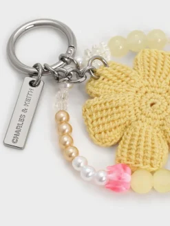 Crochet Flower Beaded Charm