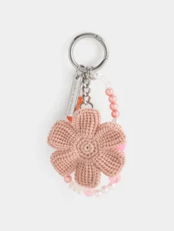 Crochet Flower Beaded Charm