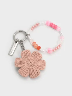 Crochet Flower Beaded Charm