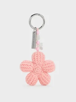 Crochet-Flower Beaded Charm