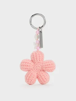 Crochet-Flower Beaded Charm