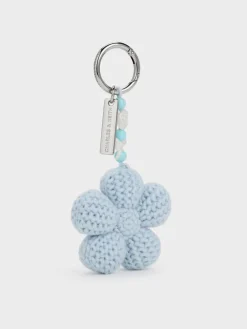 Crochet-Flower Beaded Charm